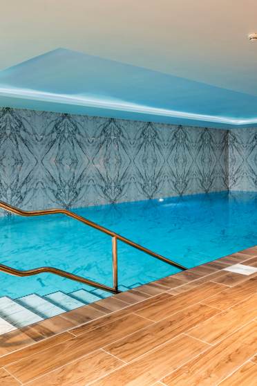 Indoor pool with Doric columns