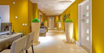Reception desk in spa area