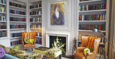 Victorian interior of a luxury library