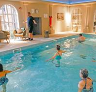 Aqua aerobic class for seniors