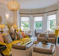 Bay window and soft furnishings