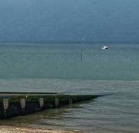 Slipway and a bobbing boat