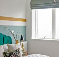 Bright bedroom with modern décor