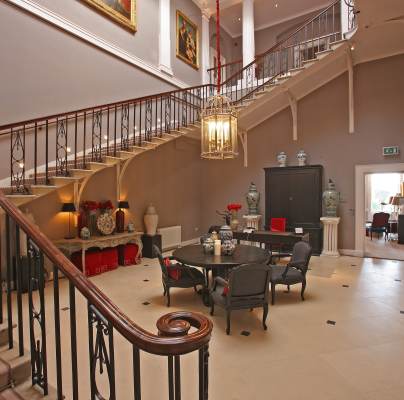 U-shaped staircase in a mansion house
